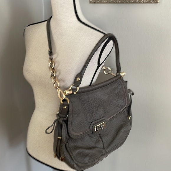 COACH hobo with gold details and toffany blue interior retail $495 - Picture 6 of 16